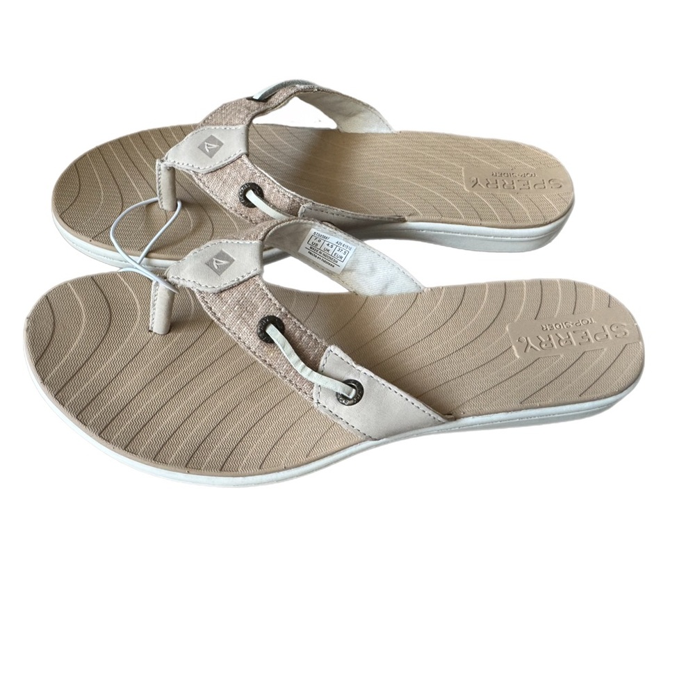 Sperry Tan Sandals Comfortable Slip-On Design